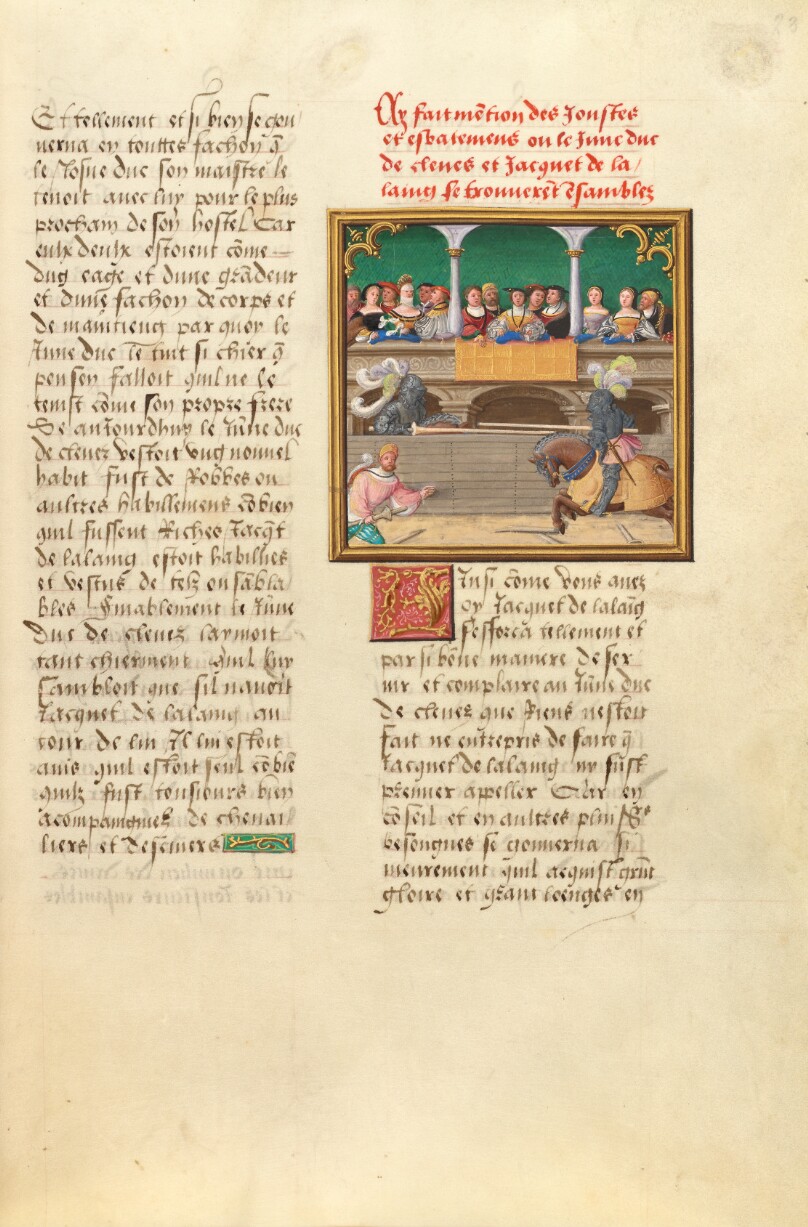 The Duke of Cleves and Jacques de Lalaing Jousting before the Duke of Burgundy