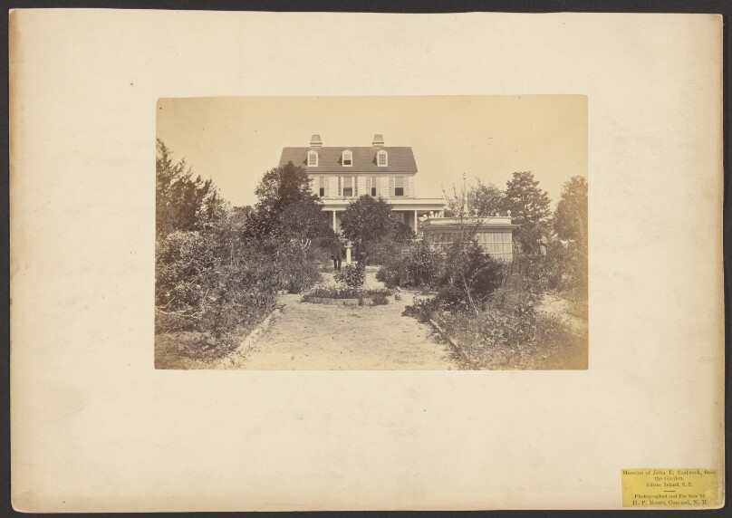 Mansion of John E. Seabrook, from the Garden. Edisto Island, South Carolina