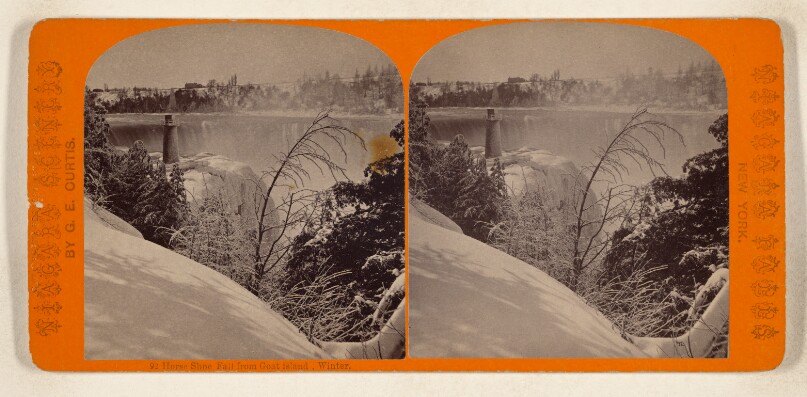Horse Shoe Fall from Goat Island. Winter. [Niagara Falls, New York]
