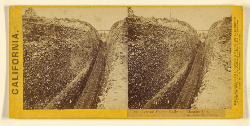 Central Pacific Railroad, Bloomer Cut, Near Auburn, Placer County.