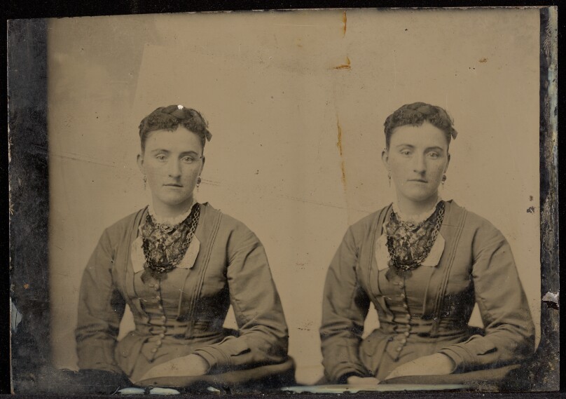 [Double portrait of a young woman]