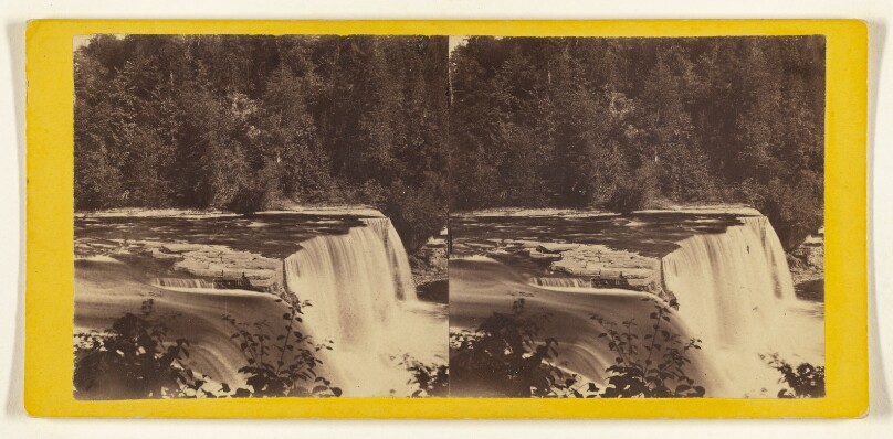 Trenton Fall, New York. View of the High Fall, From the West.