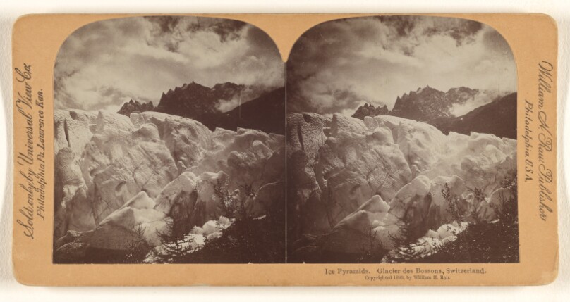 Ice Pyramids. Glacier des Bossons, Switzerland.