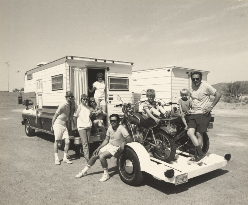 [On Weekends We Camp and Ride Dirt Bikes.]