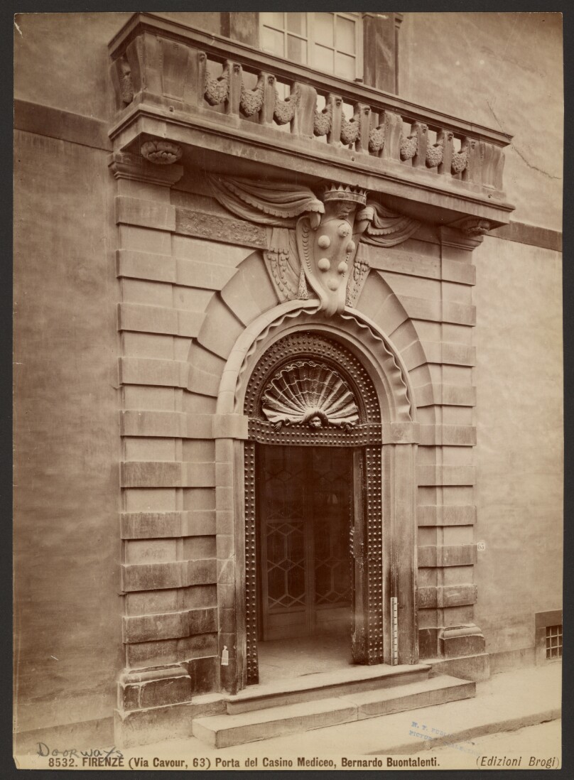 Firenze (Via Cavour, 63) - Porta del Casino Mediceo, Bernardo Buontalenti