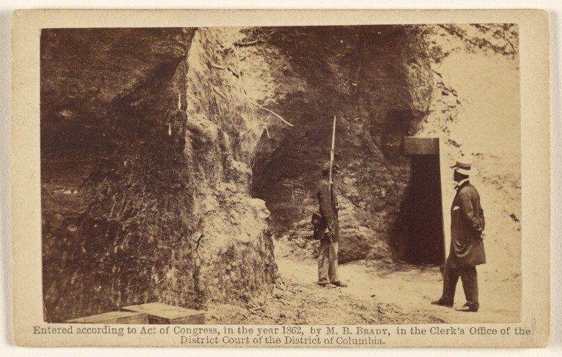 Cornwallis' Cave. Converted into a Magazine by the Confederates.