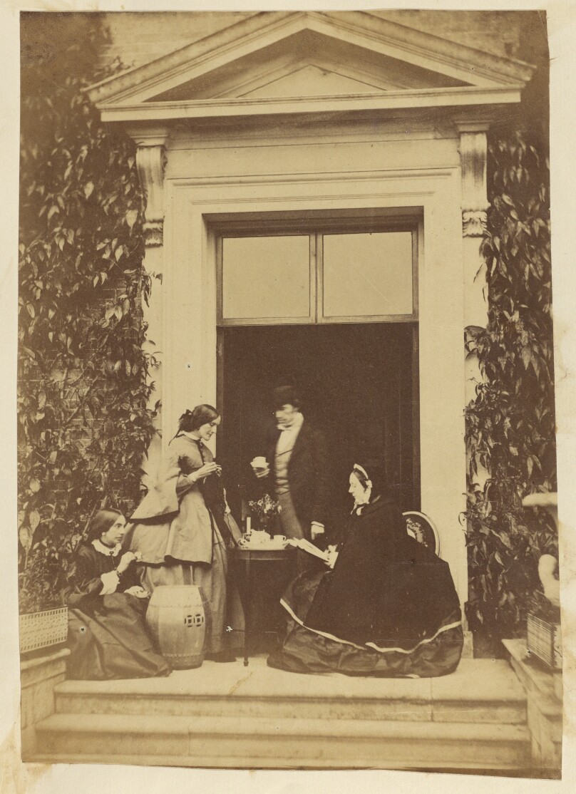 [Group portrait of William Cowper, Lady Harriett Cowper, Lady Jocelyn, and Mrs. Cowper]