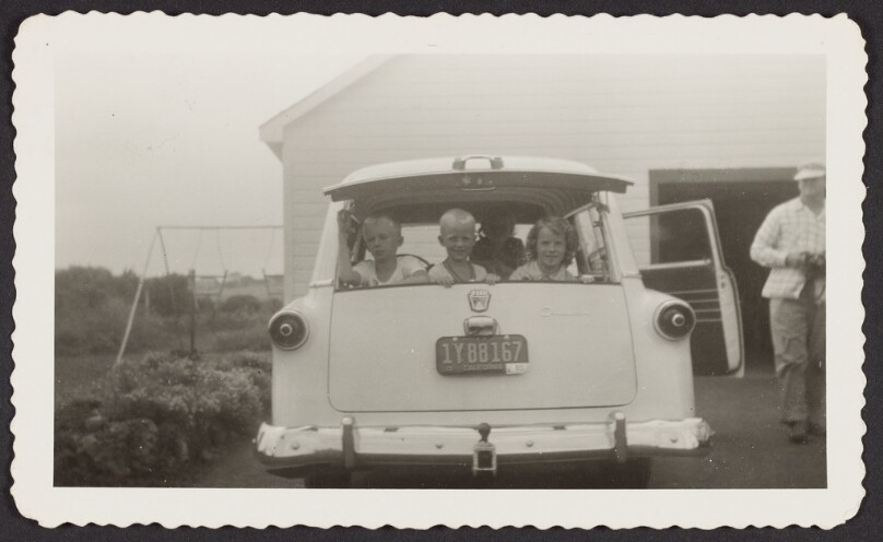 [Kids in station wagon]