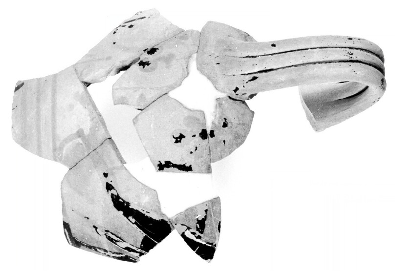 Attic Black-Figure Neck Amphora Fragment (comprised of 8 Joined Fragments)