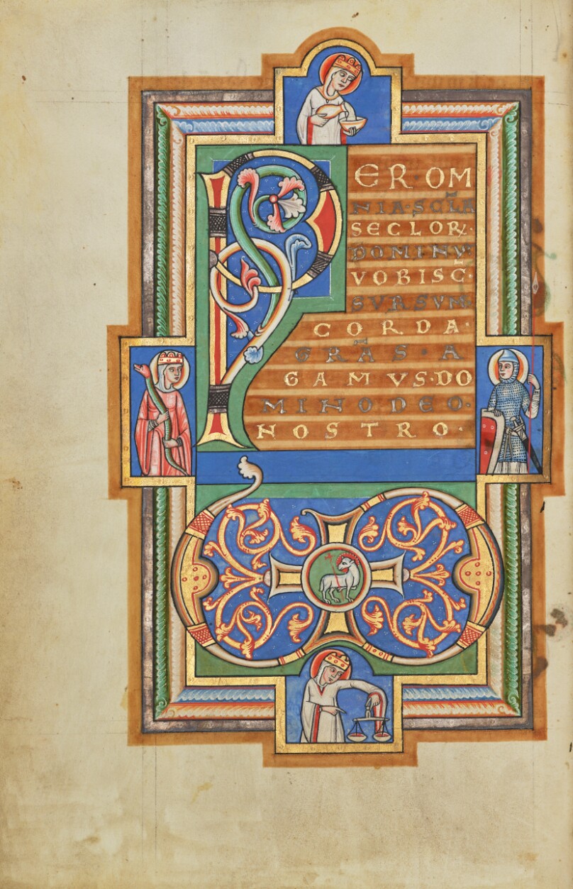 Decorated Text Page with a VD Monogram