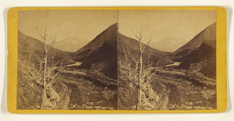 Looking East on Weber River, from Devils Gate. Union Pacific Rail Road.