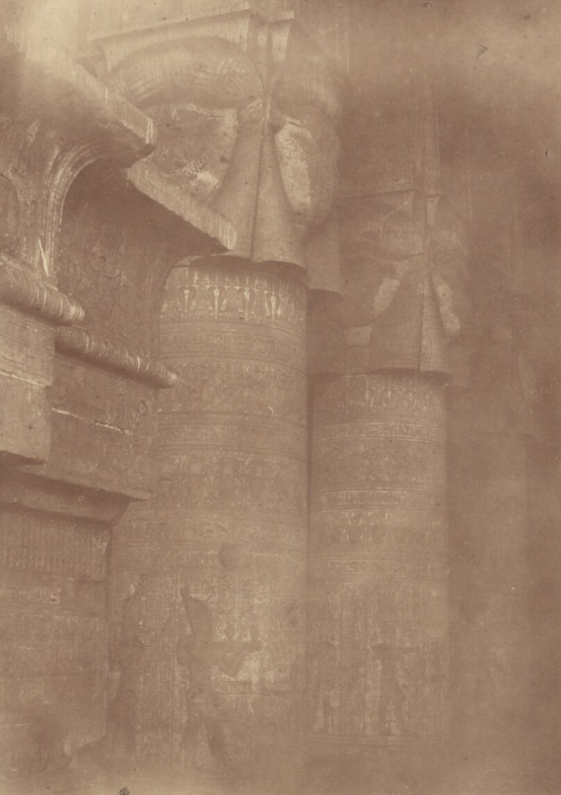 [Close-up of the Pillars and Capitals of the Temple of Denderah]