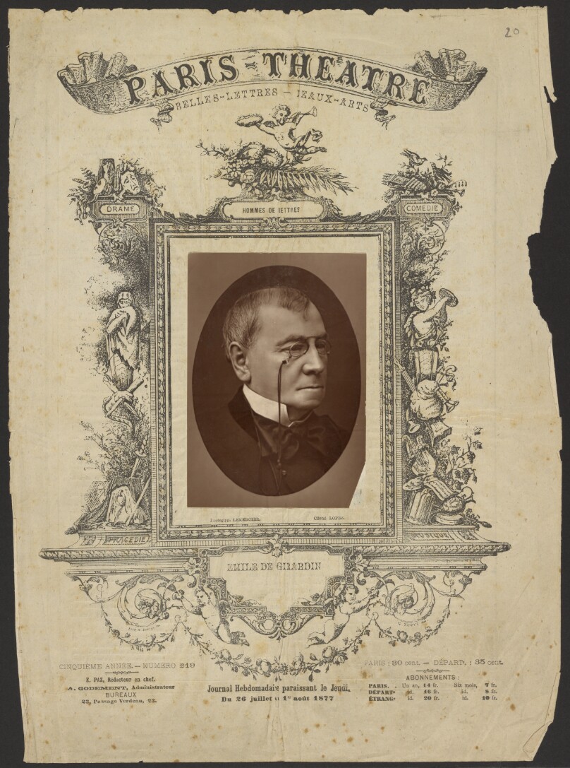 Emile De Girardin [Paris theatre cover]