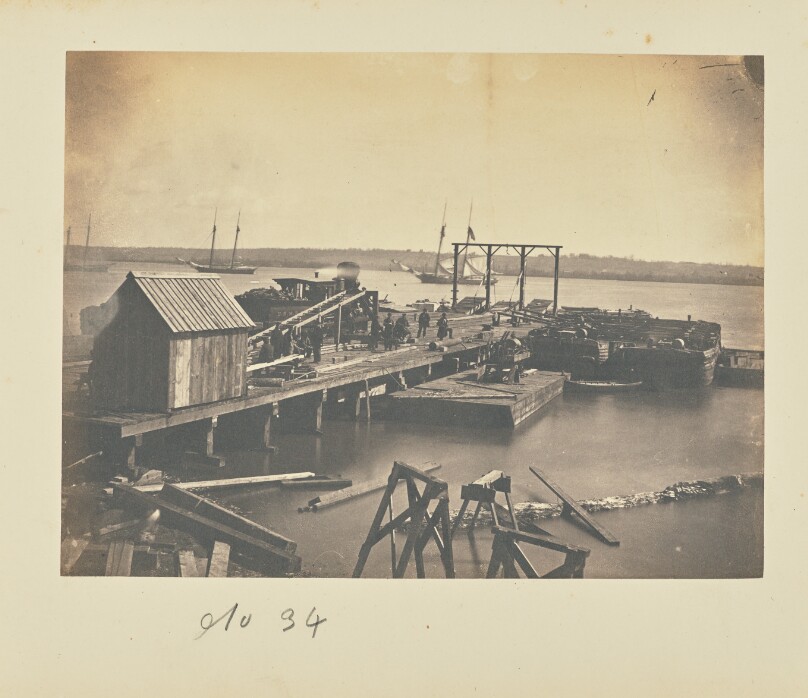 Wharf at Alexandria, Va., used by U. S. Military Railroad Department