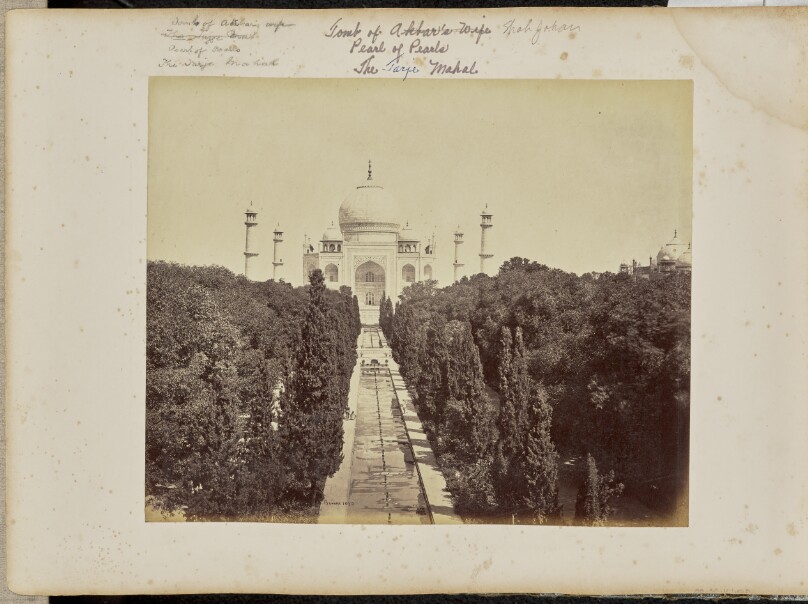 Agra; The Taj and Garden, from the Entrance Gate