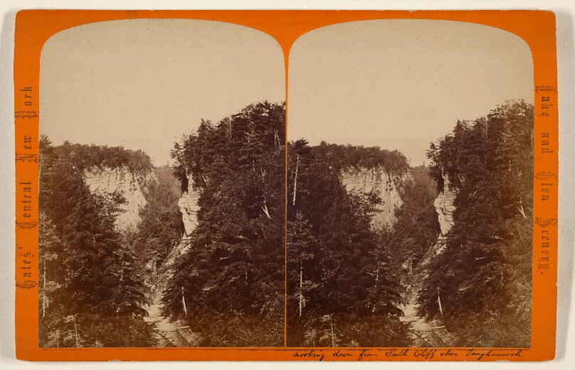 Looking out from South Cliff above Taughannock. [New York]