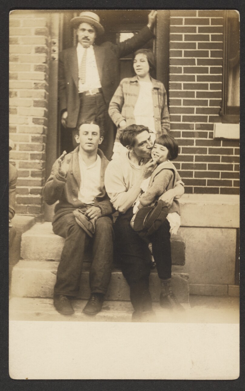 [Family on Stoop]