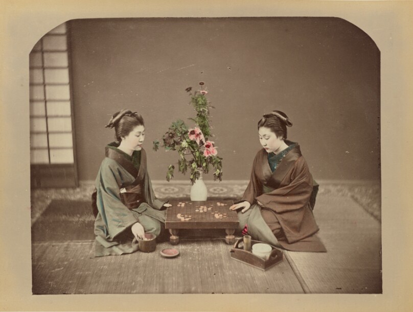 Geisha Playing at Go