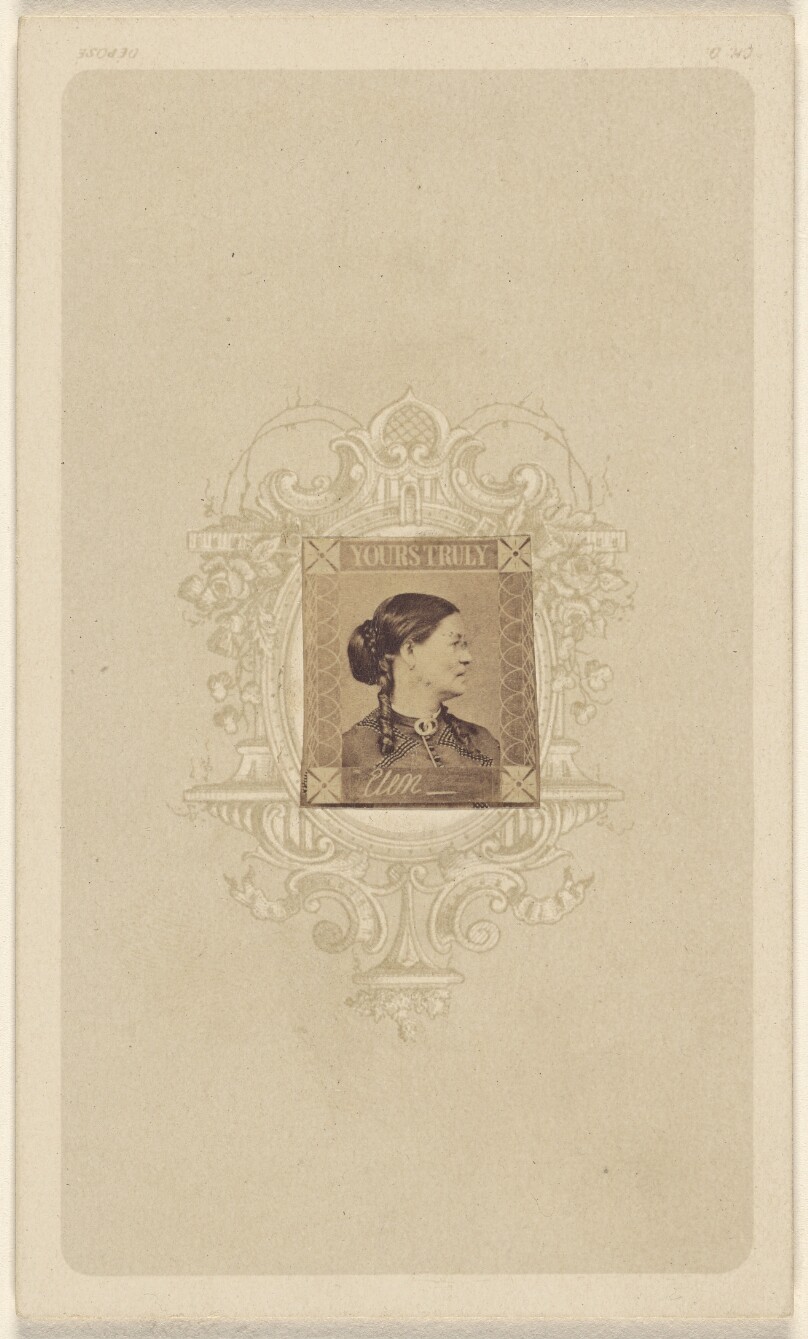 "Yours Truly, Elen" [Unidentified woman in profile]