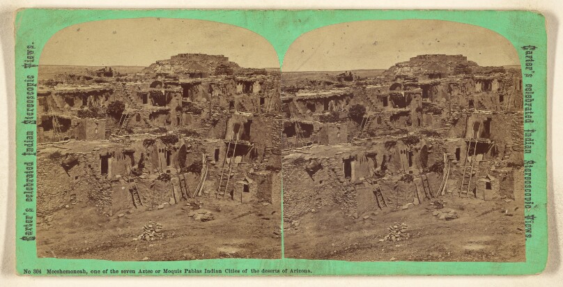 Meeshomoneah, one of the seven Aztec or Moquis Pablas Indian Cities of the deserts of Arizona.
