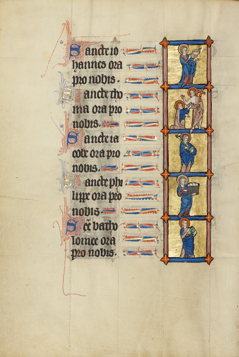Saint John the Evangelist with the Poisoned Chalice; Doubting Thomas; Saint James with a Book and the Poisoned Club; Saint Philip Carrying a Basket of Bread; Saint Bartholomew with a Book