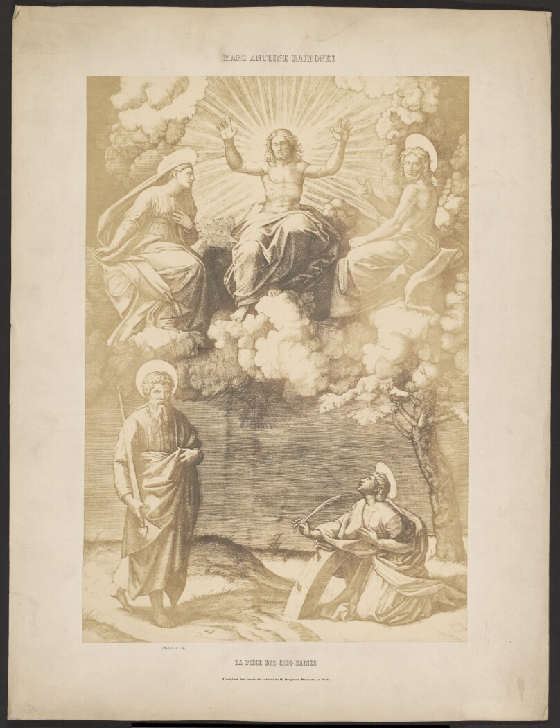 ["Christ as Salvator Mundi" by Marcantoine Raimondi]