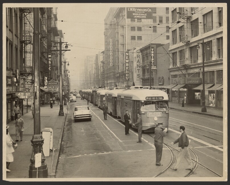 Eleven Streetcars Line Up for Strike