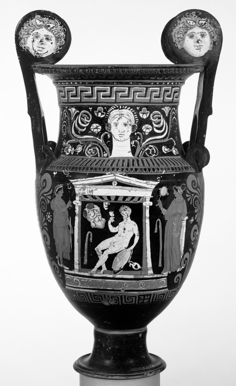 Apulian Red-Figure Krater with Mascarons