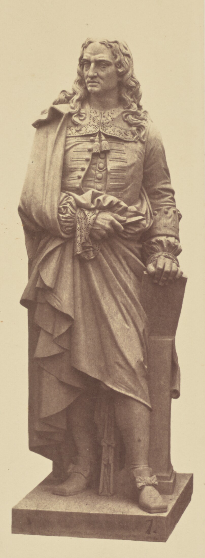 ["Audran", Statue by Jacques Maillet, Decoration of the Louvre, Paris]