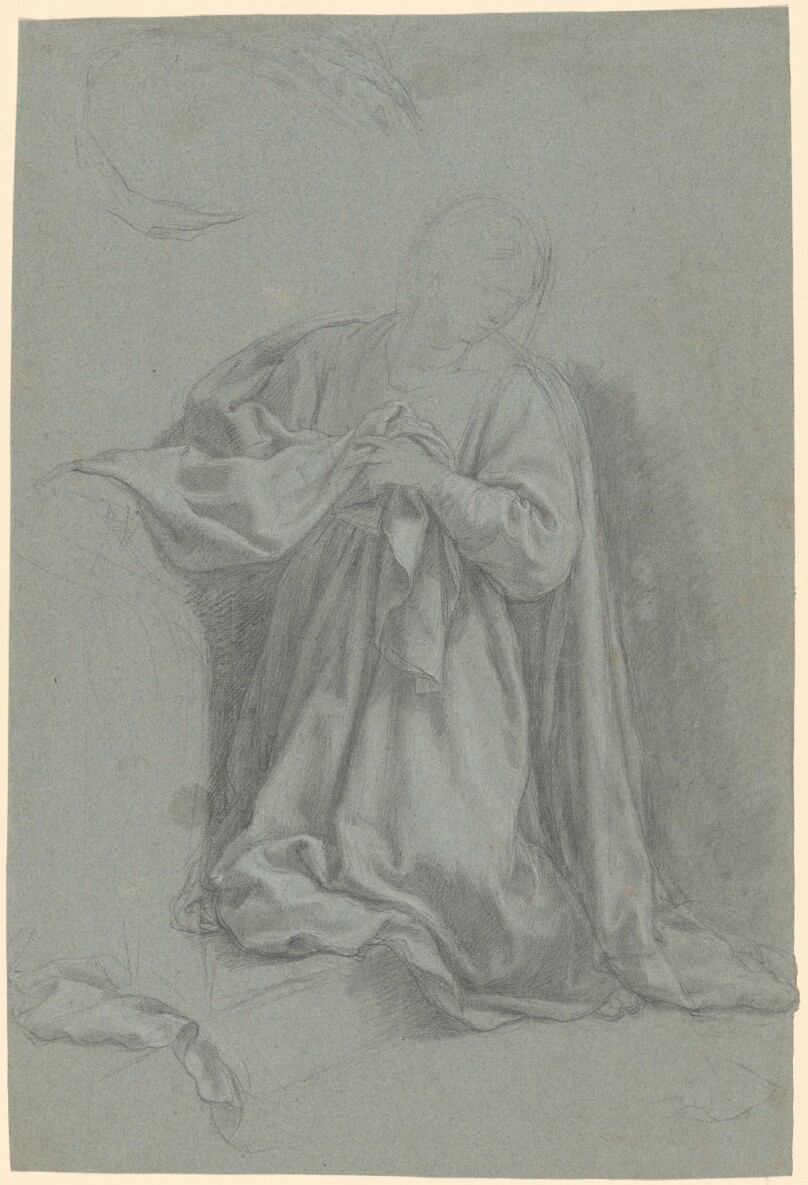 The Virgin Annunciate (recto); Sketch of a Figure (verso)