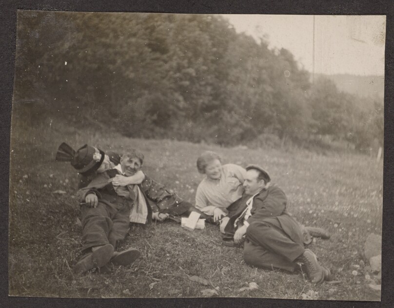 [Group in a field]