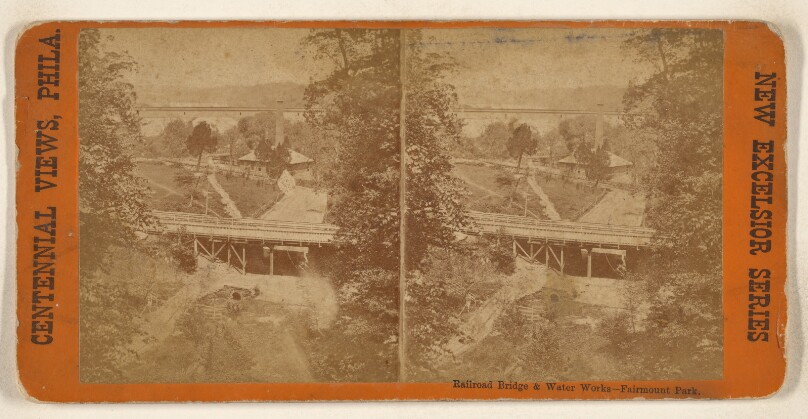 Railroad Bridge & Water Works - Fairmount Park.