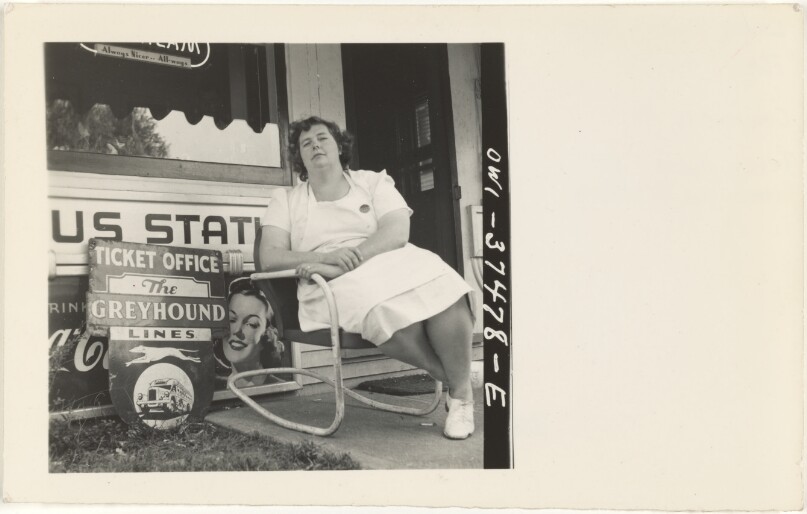 Ticket Agent at Small Bus Station, Cincinnati, OH