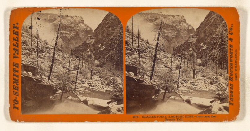 Glacier Point. 3,700 Feet High - from near the Nevada Fall.