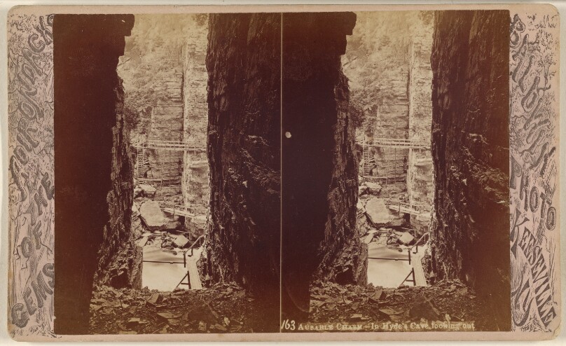 Ausable Chasm - In Hyde's Cave, looking out.