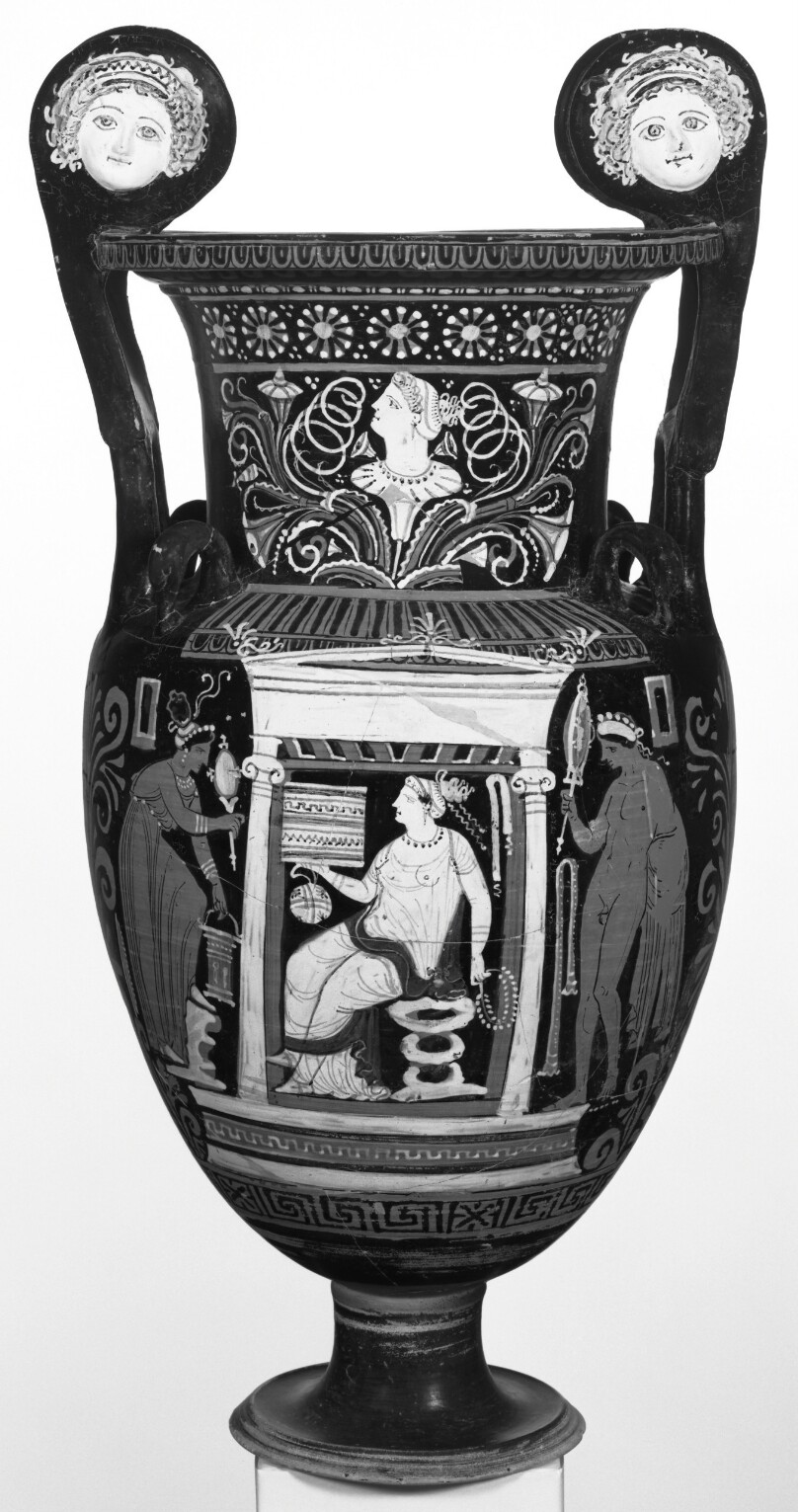 Apulian Red-Figure Krater with Mascarons