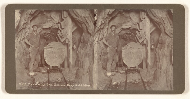 Tramming Ore. Simmer Deep Gold Mine.
