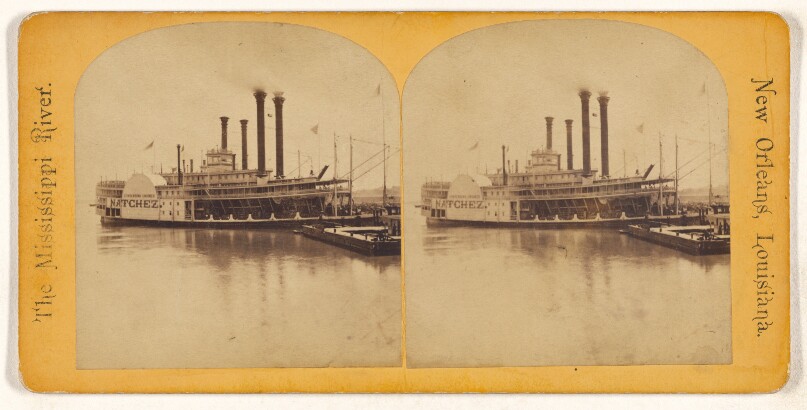 Steamer Natchez. [The Mississippi River. New Orleans, Louisiana.]