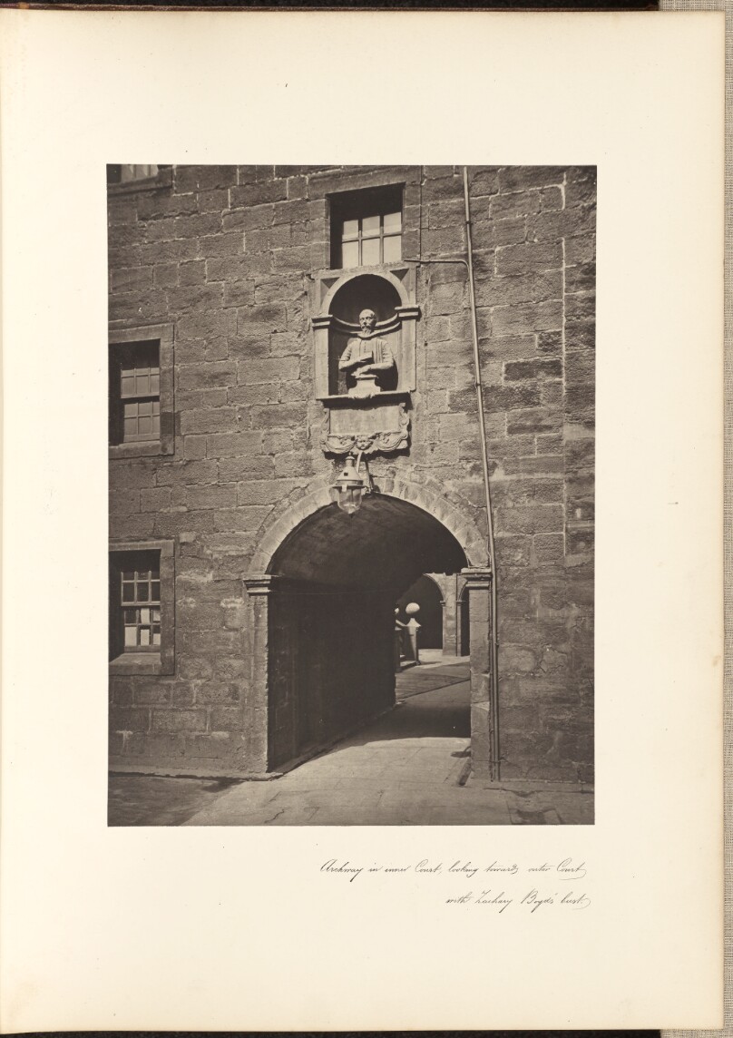 Archway In Inner Court, looking towards the Outer Court, with Zachary Boyd's Bust.