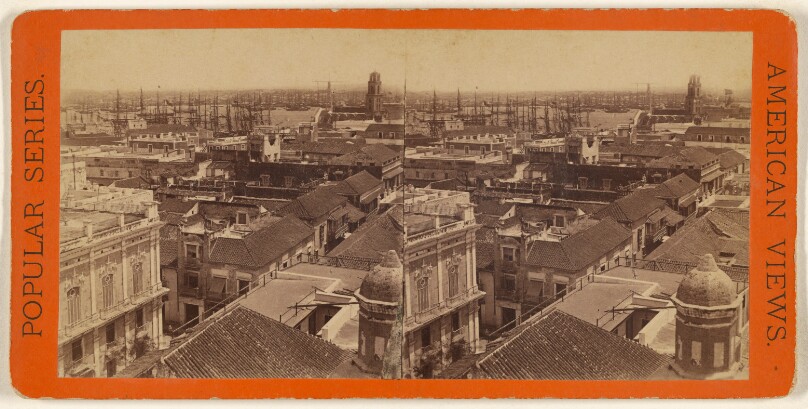 Bird's Eye View of the Harbor and City of Havana, from Castle Cabana.