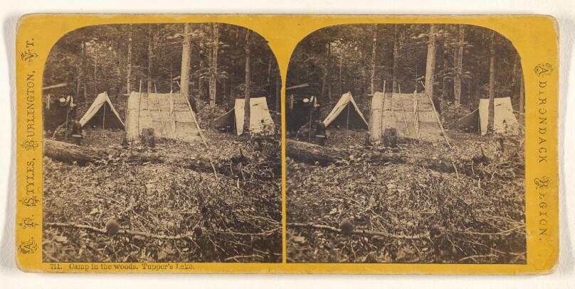 Camp in the woods, Tupper's Lake.