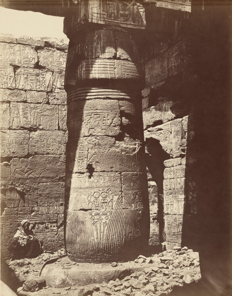Column in the Second Courtyard of the Temple of Ramesses III, Karnak