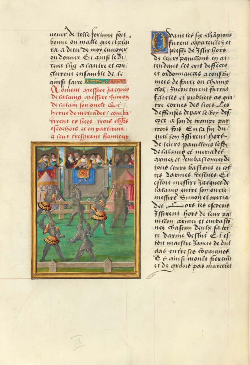 Jacques de Lalaing and his Companions Fighting Scottish Knights before the King of Scots