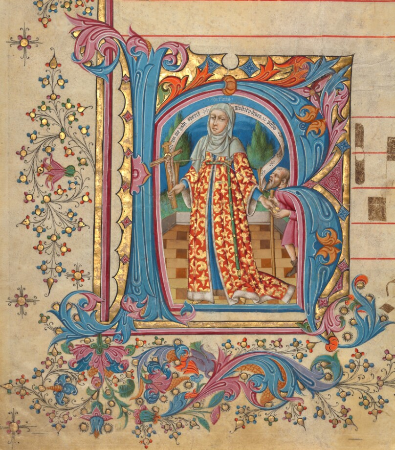 Historiated Initial from a Gradual