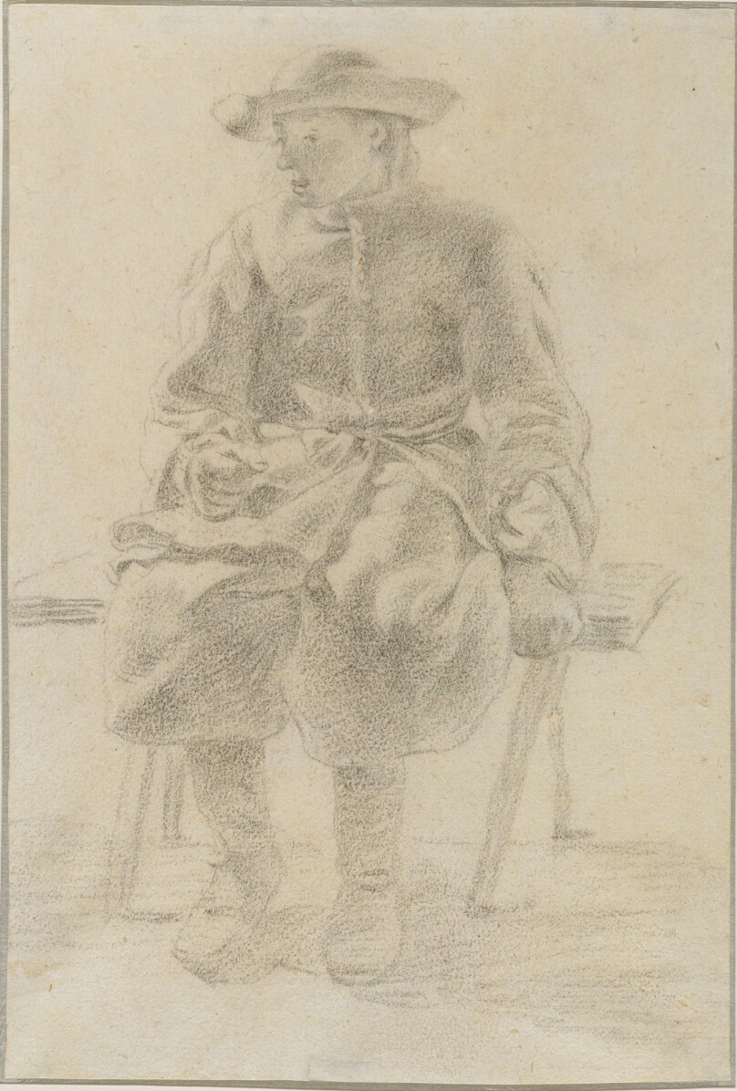 Youth Seated on a Bench