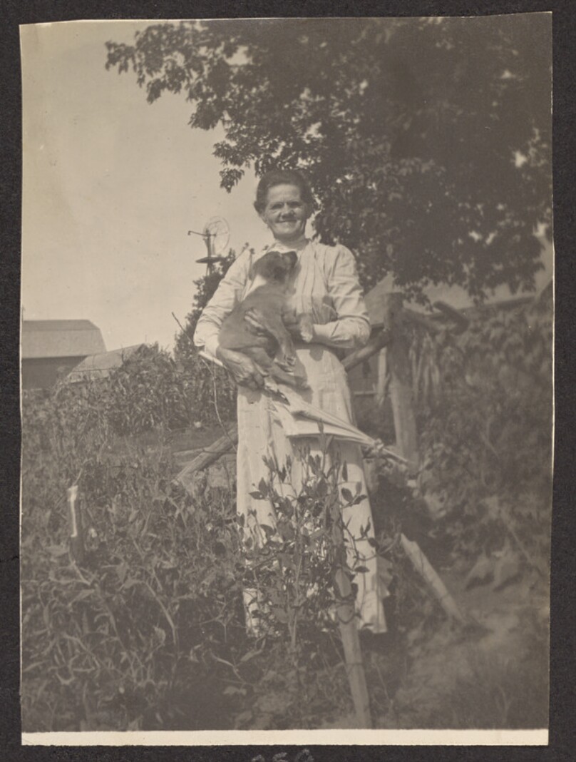[Woman with a dog]