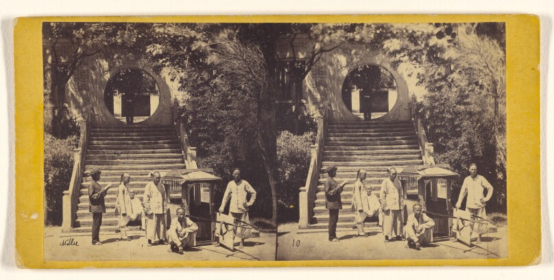Entrance to Temple, Canton, China. Occupied by Gen'l Crawford.