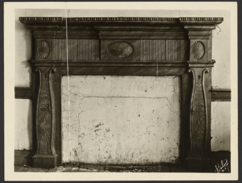 [Detail of fireplace]