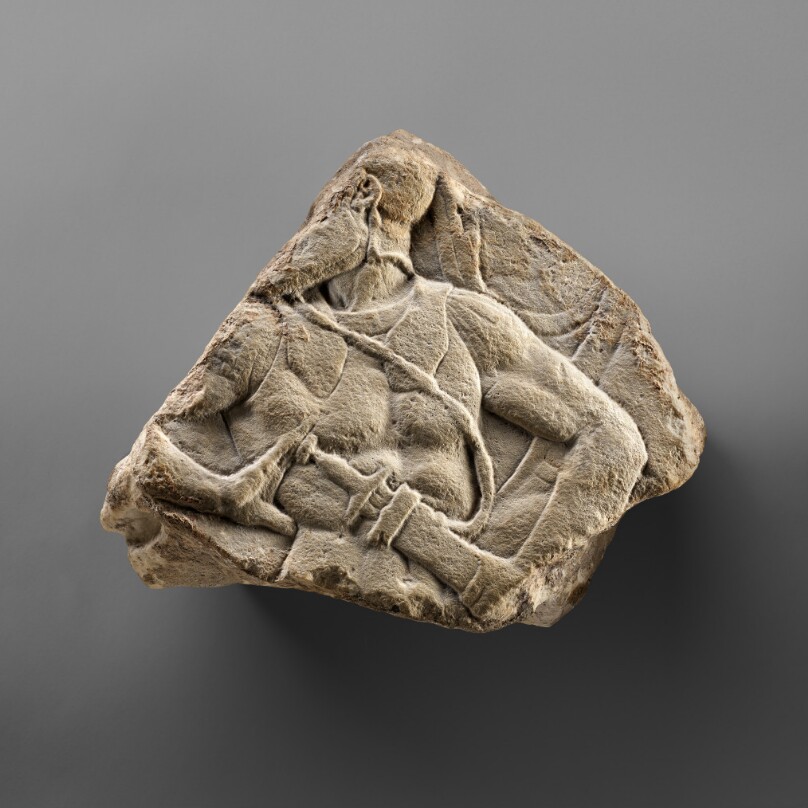 Fragment of an Archaistic Relief with a Warrior