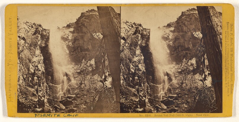 Bridal Veil Fall, (940 feet high). Near view.